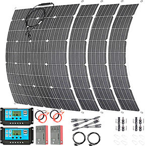 2400-Watt Solar Panel Kit (4 X 600 Watt panels) with Car Inverter